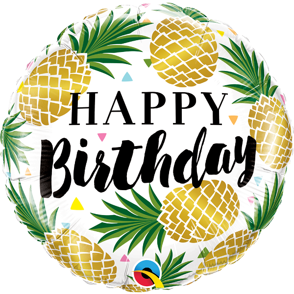 Golden Pineapple Birthday Foil Balloon