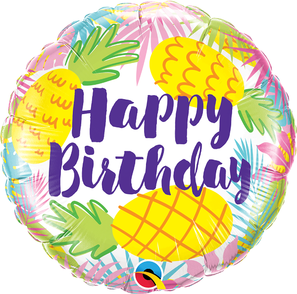 Happy Birthday Pineapple Balloon