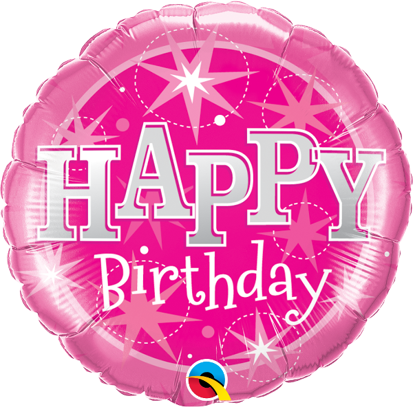 Sparkly Pink Birthday Balloon