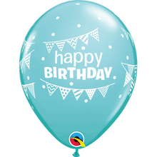 Load image into Gallery viewer, Happy Birthday Pennants &amp; Dots 11&quot; Balloons
