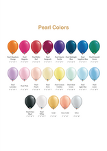 Load image into Gallery viewer, Pearl Latex Balloon Color Chart_VancouverBalloons
