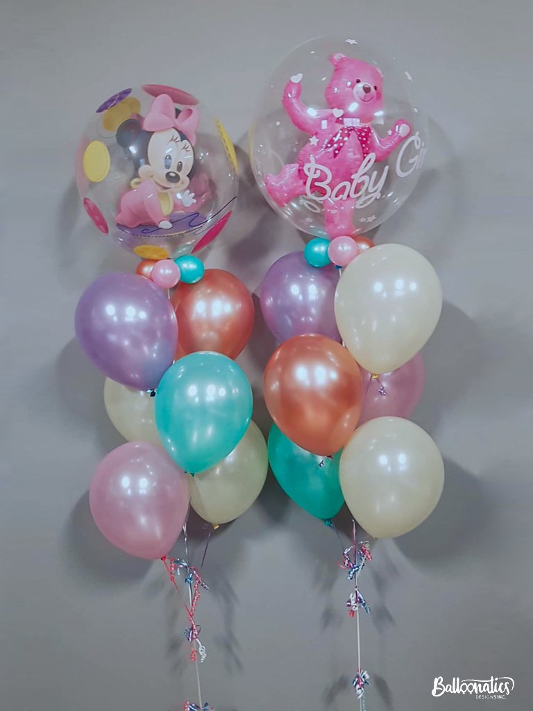 Baby Girl Bear Bubble & Baby Minnie Mouse Package