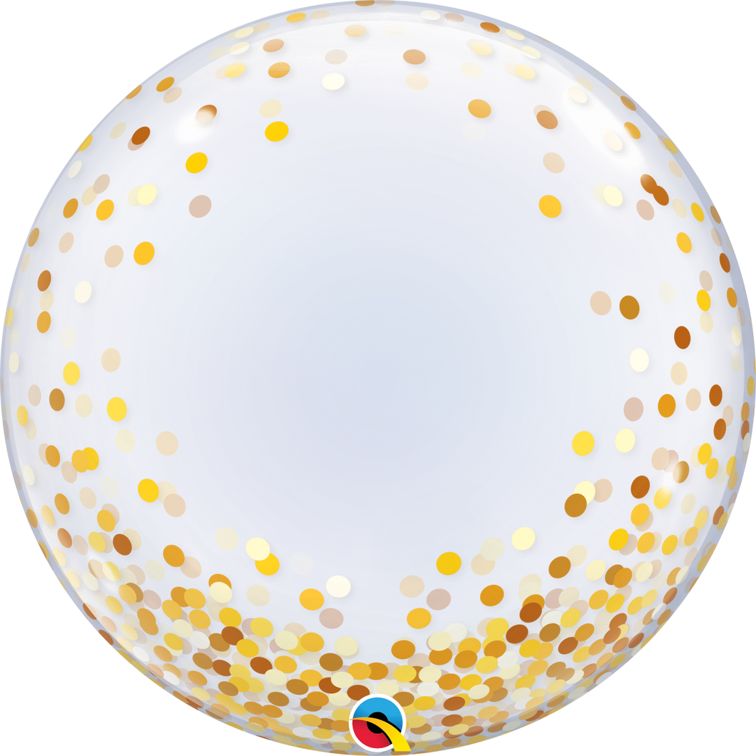 Gold Confetti Dots Deco Bubble Balloon