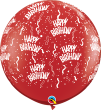 Load image into Gallery viewer, Happy Birthday Print Jewel Color 3 ft. Balloons
