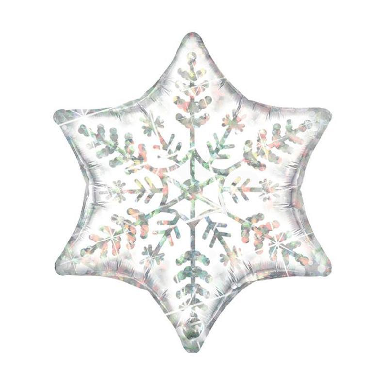 Holographic Snowflake Balloon