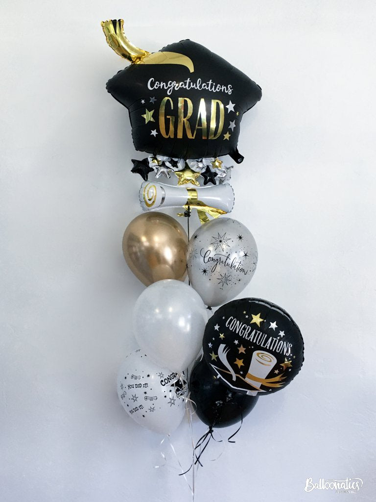 Satin Infused Cap & Diploma Balloon Package