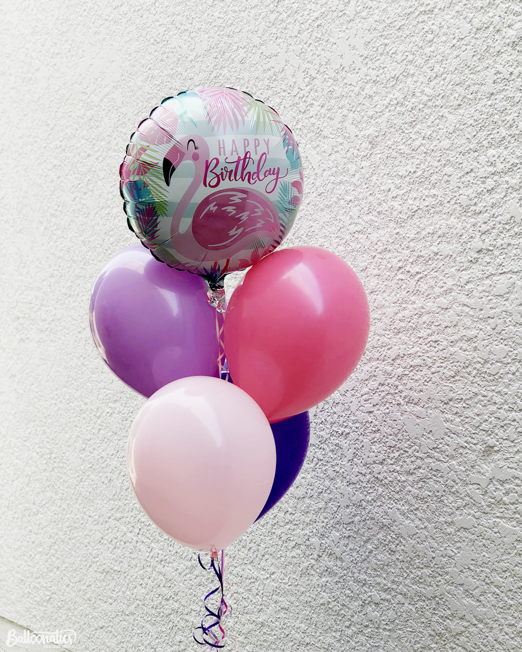 Simple Happy Birthday Flamingo Balloon Package