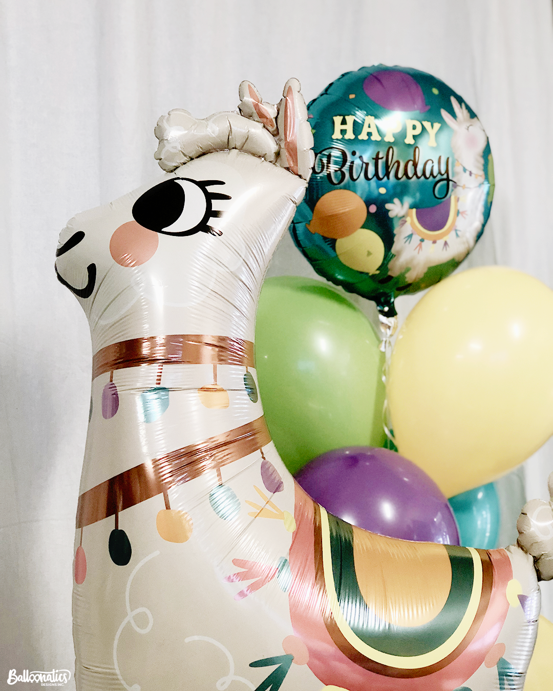 Llama Happy Birthday Deluxe Balloon Package
