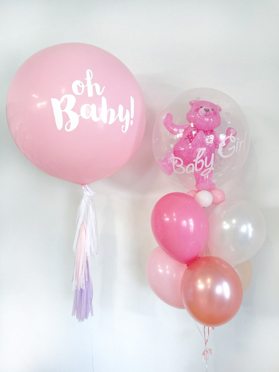 Oh Baby Pink Bear Balloon Package