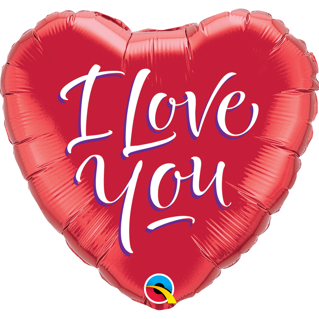 I Love You Script Modern Balloon