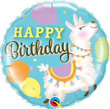 Load image into Gallery viewer, Llama Happy Birthday Standard Balloon Package
