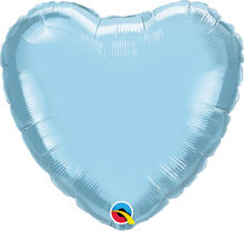 Load image into Gallery viewer, light blue heart shaped foil balloon

