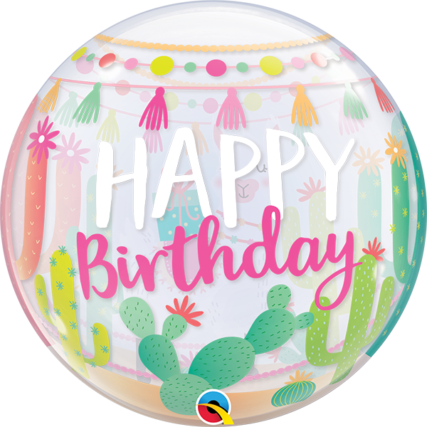Llama Birthday Party Bubble Balloon