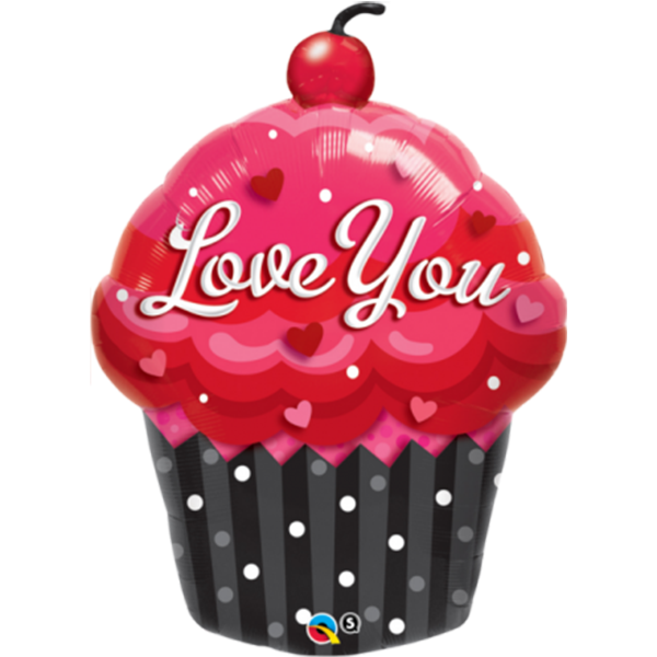 Love You Cupcake Supershape Balloon