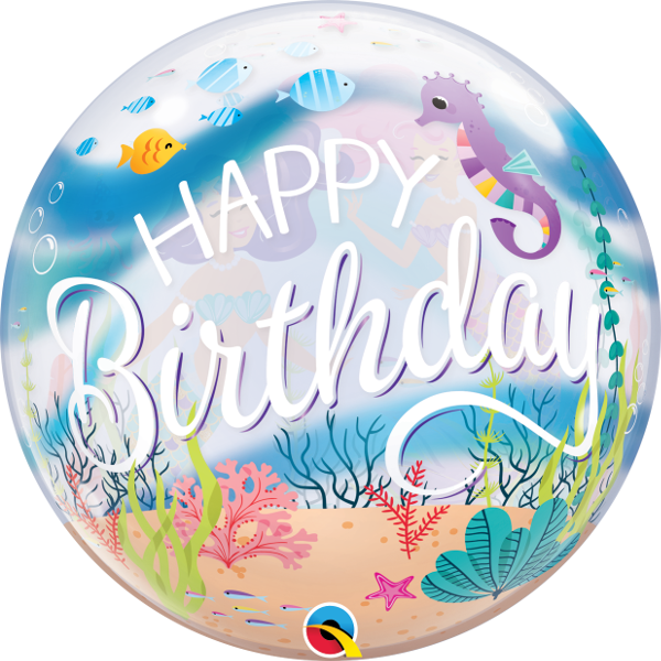 Mermaid Birthday Party Bubble Balloon