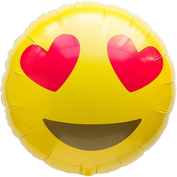 Heart Eyes Emoji Foil Balloon