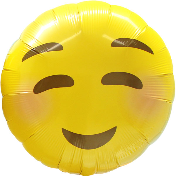 Blush Emoji Foil Balloon