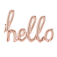 Load image into Gallery viewer, Rose Gold &quot;Hello&quot; Foil Balloon Letters
