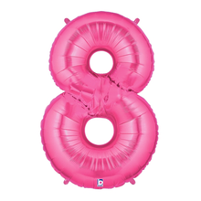 Load image into Gallery viewer, Pink Number 0-9 Megaloon Balloon Numbers
