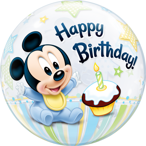 Disney Mickey Mouse 1st Birthday Bubble Balloon