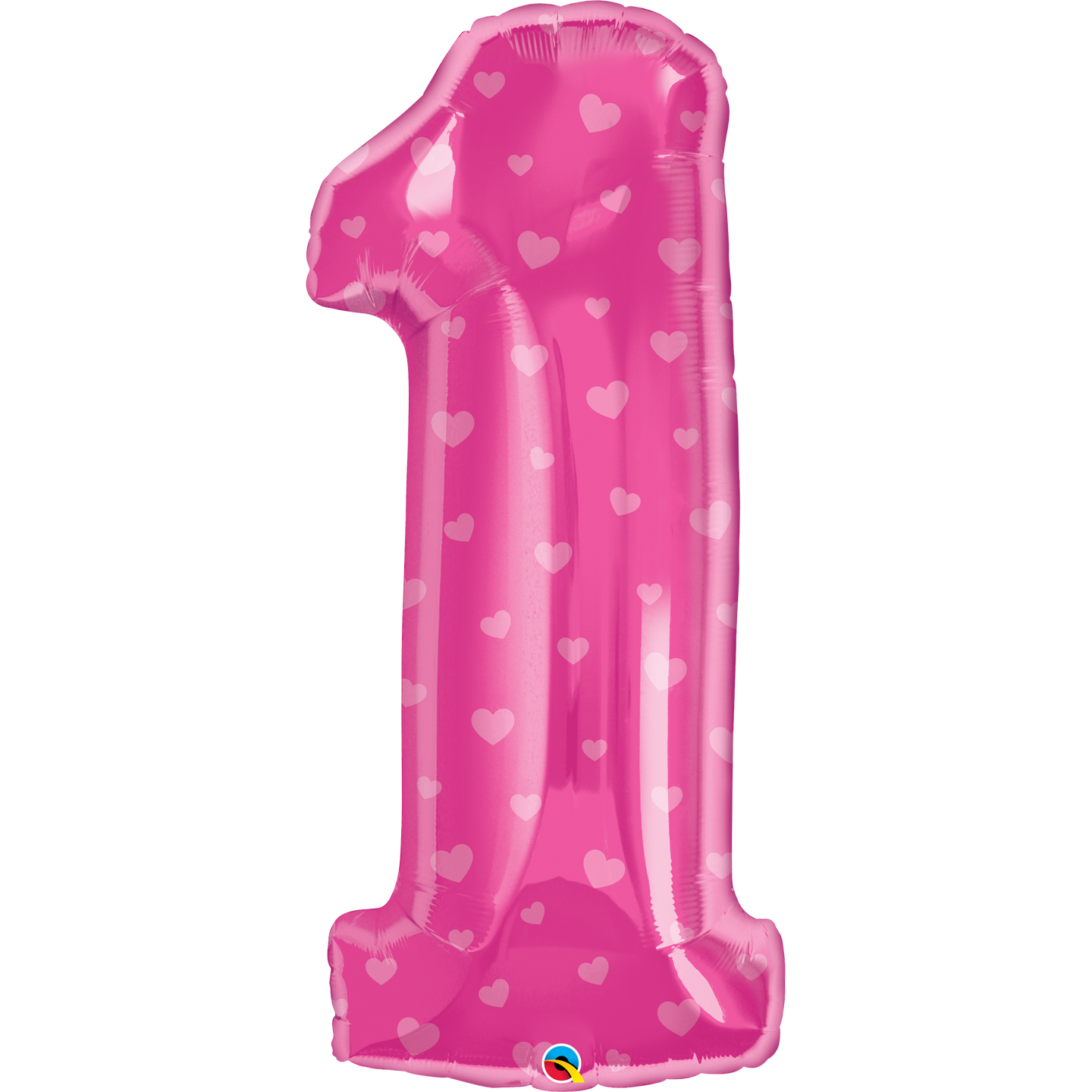 Pink Hearts Number One Balloon