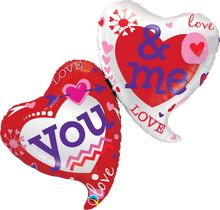 Load image into Gallery viewer, You &amp; Me Two Hearts Balloon
