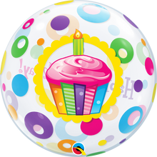 Load image into Gallery viewer, Birthday Cupcakes and Dots Bubble Balloon
