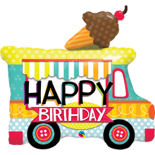Load image into Gallery viewer, Adorable Ice Cream Truck Shaped Birthday Balloon
