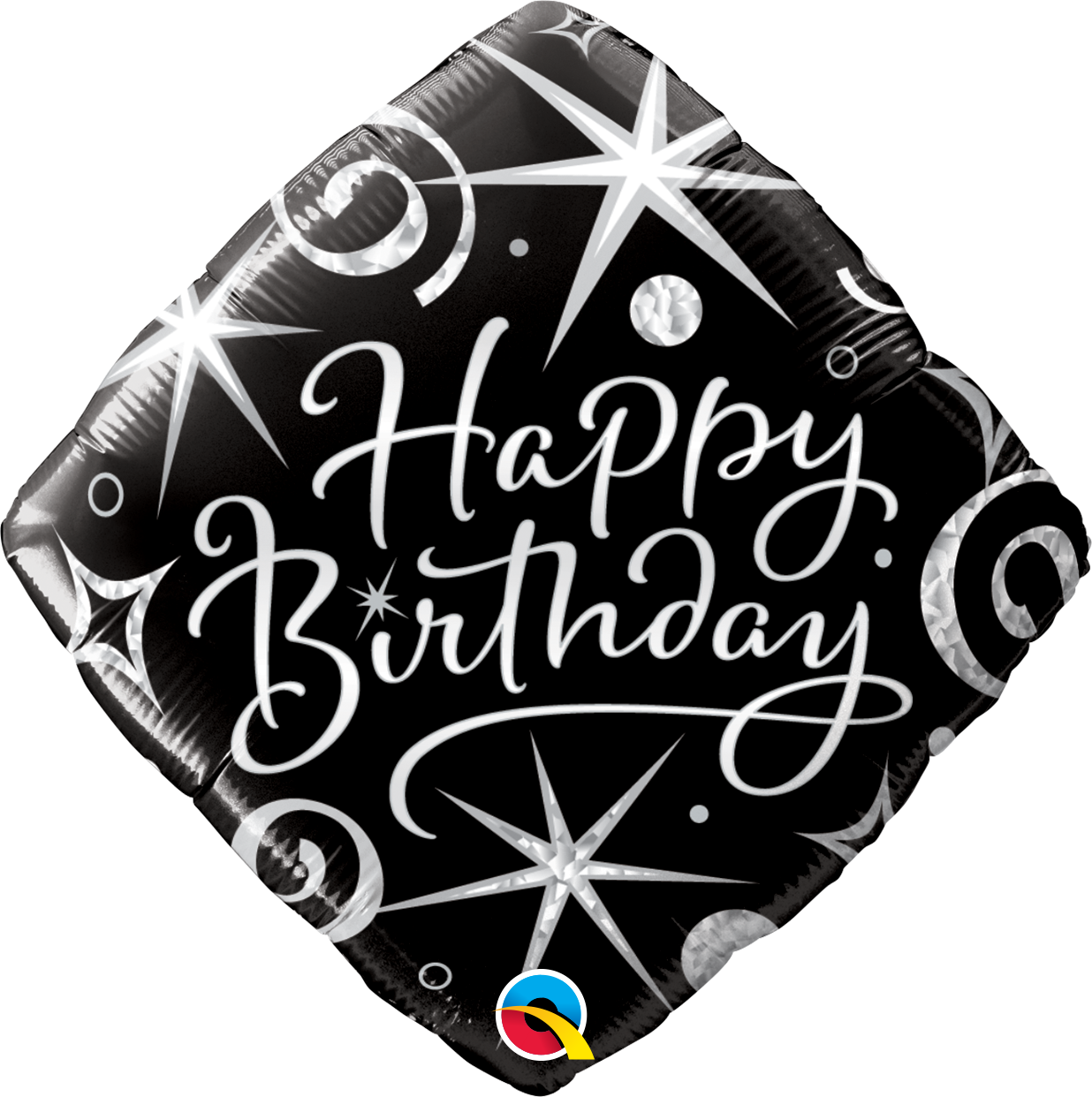Elegant Sparkles & Swirls Birthday Diamond Balloon