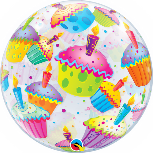 Colourful Cupcakes Bubble Balloon