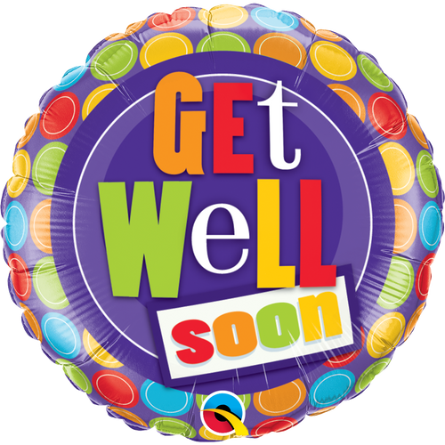 Get Well Dot Patterns Balloon