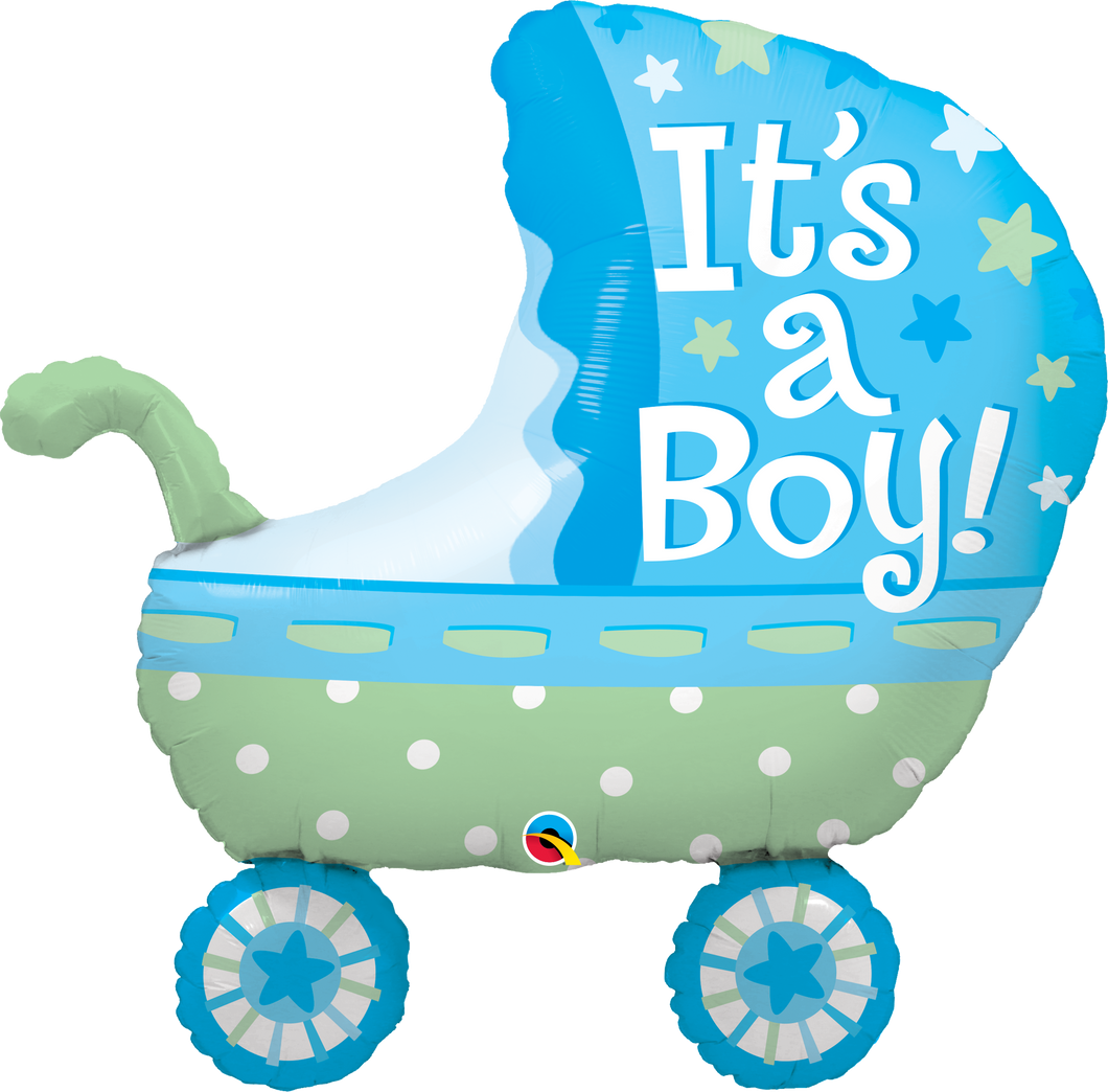 It s A Boy Baby Stroller Balloon Qualatex Vancouver Balloons