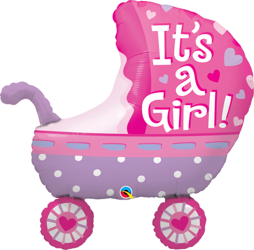 It's A Girl Baby Stroller Balloon