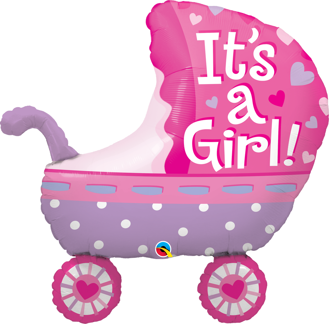 It's A Girl Baby Stroller Balloon