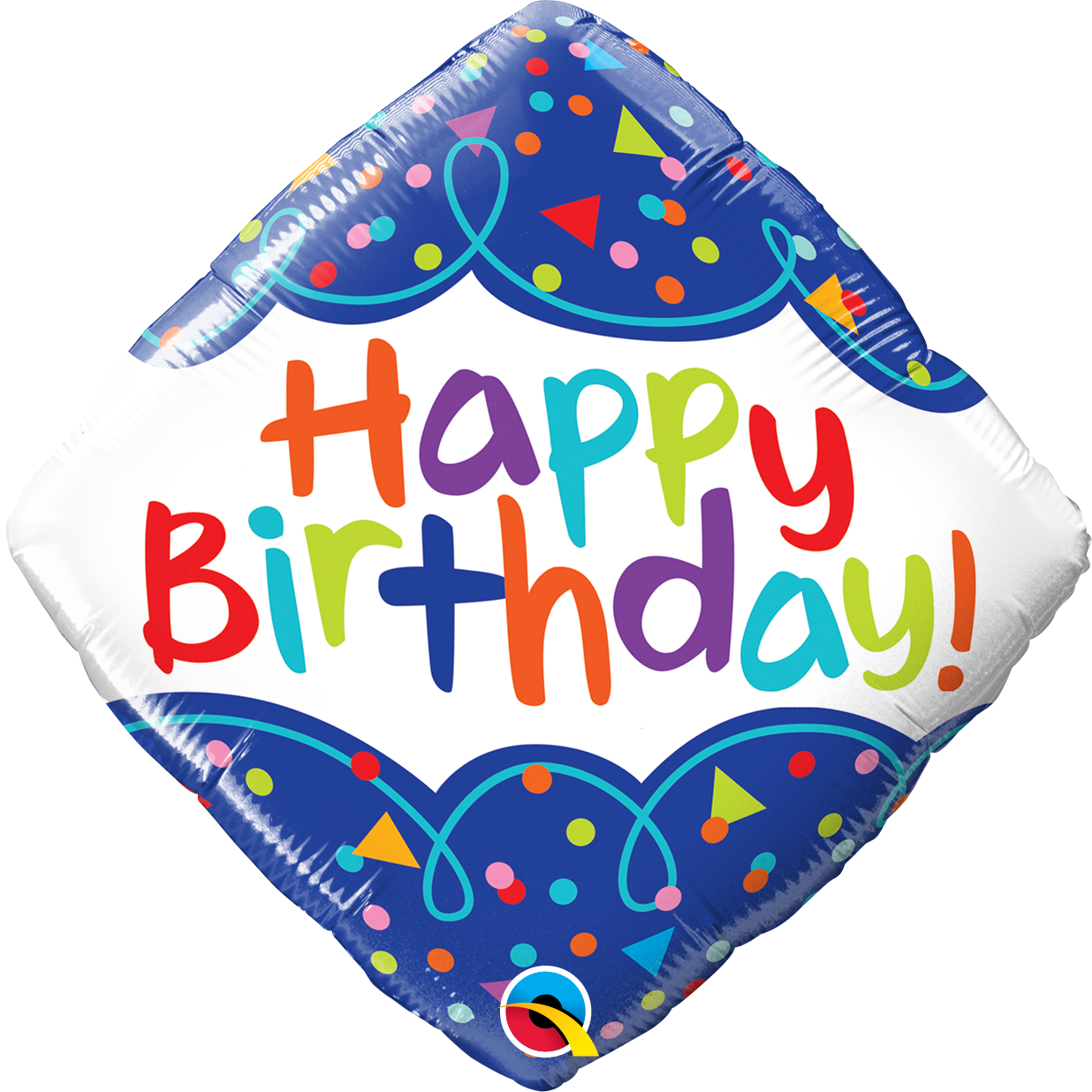 Birthday Scribbles & Confetti Diamond Balloon