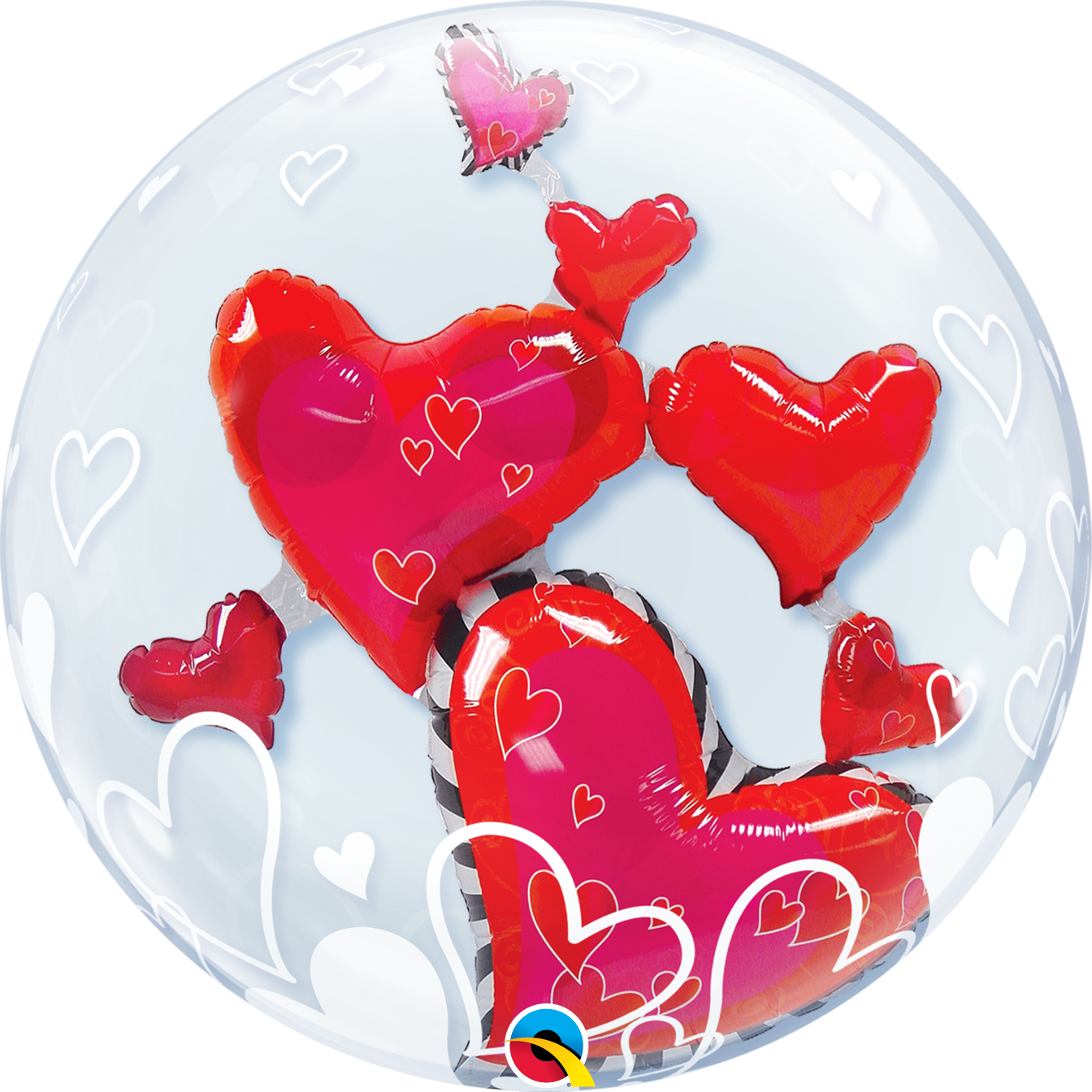 Lovely Floating Hearts Bubble Balloon