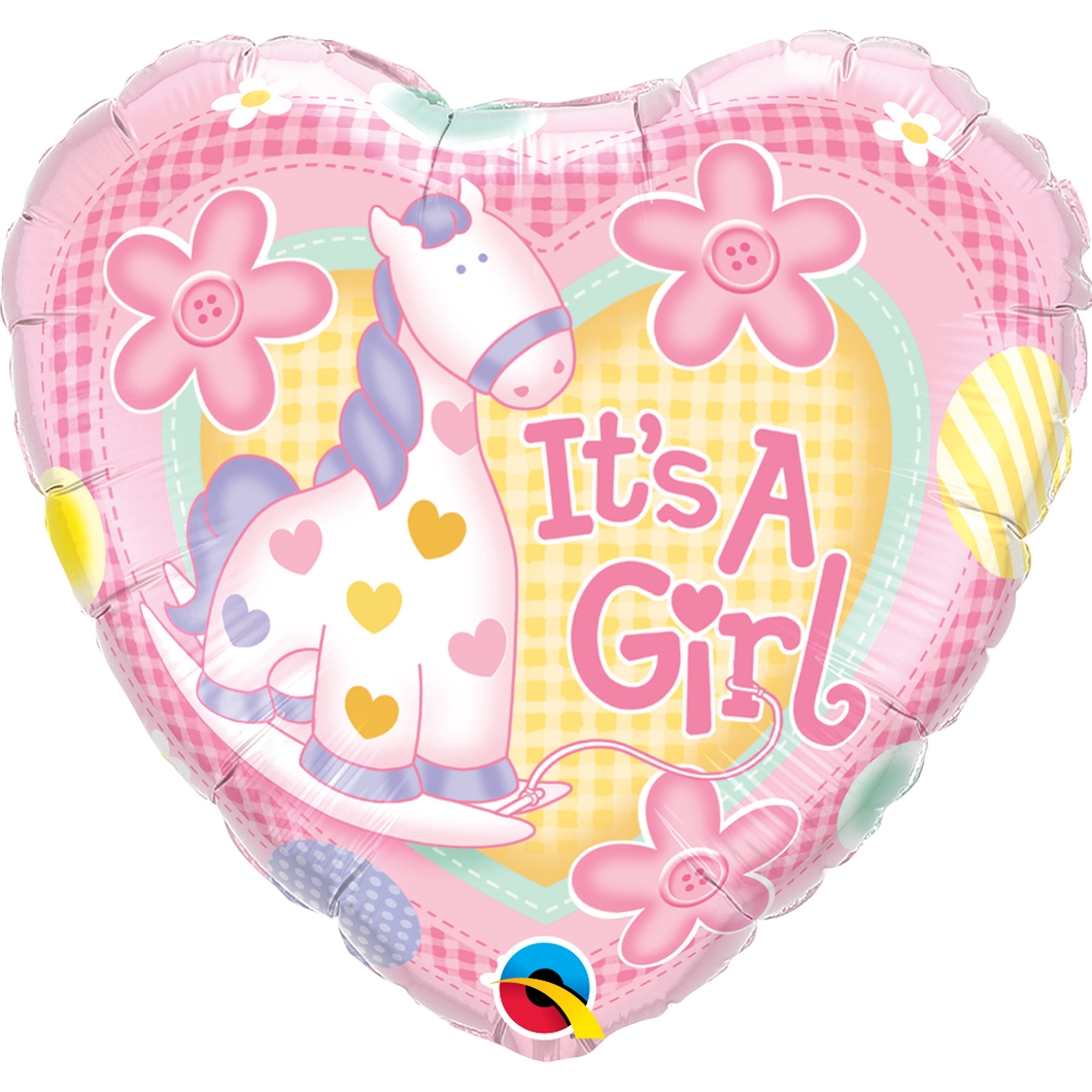 It's A Girl Soft Pony Balloon