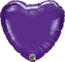 Load image into Gallery viewer, quartz purple heart shape foil balloon
