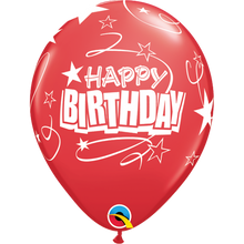Load image into Gallery viewer, Happy Birthday Loops &amp; Stars 11&quot; Balloons

