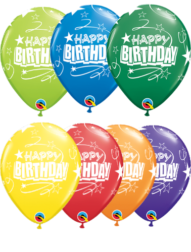 happy birthday loops & starts 11'' balloons