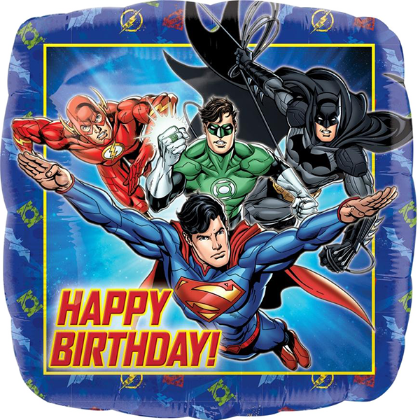 Justice League Happy Birthday Balloon