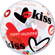 Load image into Gallery viewer, Valentine&#39;s Kisses &amp; Hearts Bubble Balloon
