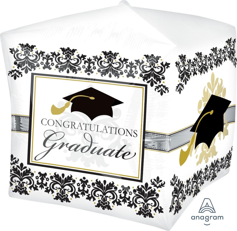 Black & White Grad Cubez Balloon