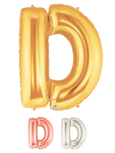 Load image into Gallery viewer, Gold Letter D Foil Balloon Letters
