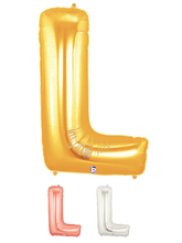 Load image into Gallery viewer, Gold Letter L Foil Balloon Letters
