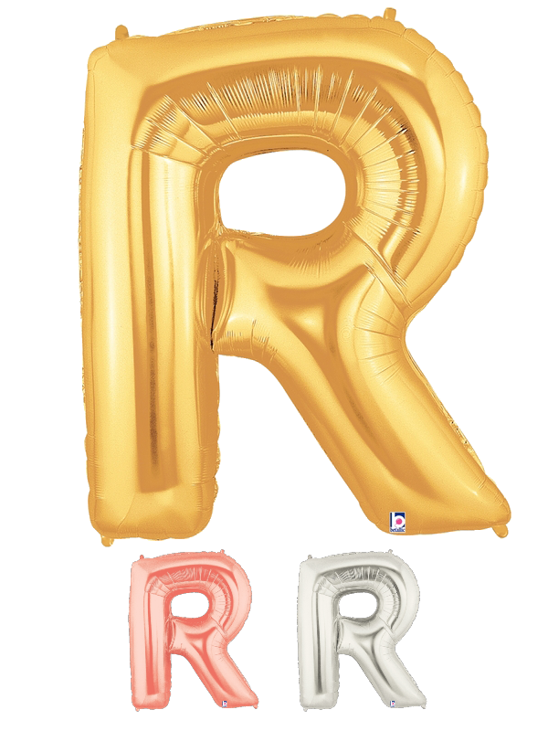 Gold Letter R Foil Balloon Letters - Betallatex – Vancouver Balloons
