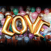 Load image into Gallery viewer, Gold Letter B Foil Balloon Letters
