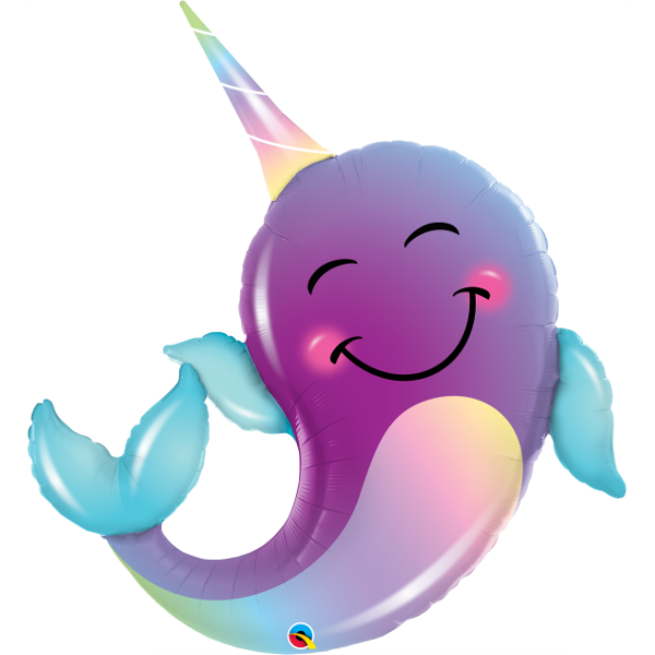 Party Narwhal Supershape Foil Balloon