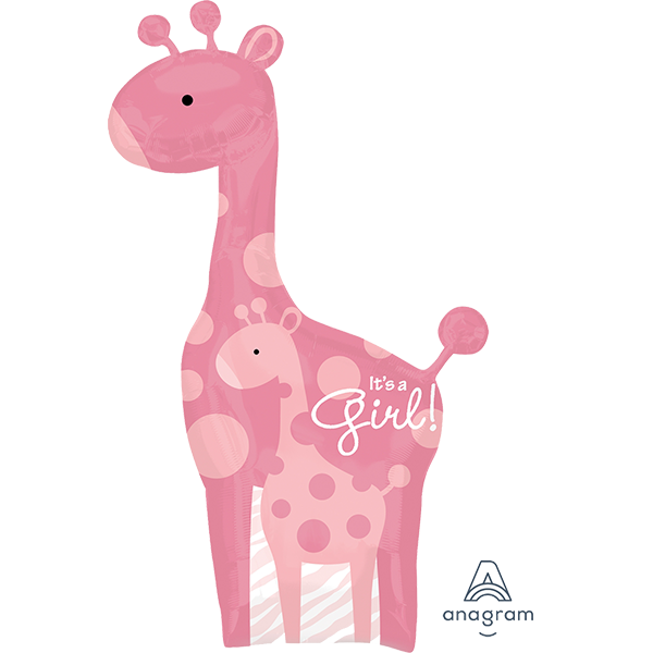 Safari Baby Girl Giraffe Balloon