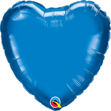 Load image into Gallery viewer, sapphire blue heart shaped foil balloon
